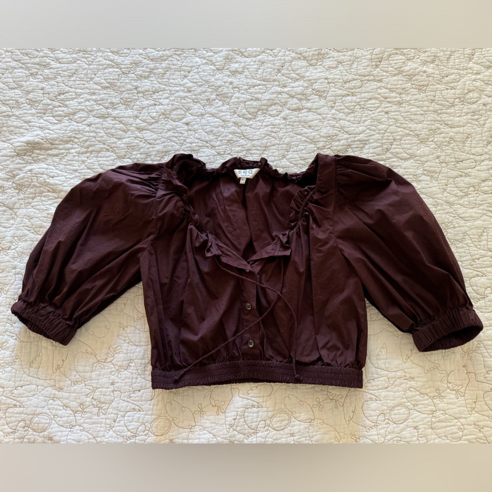 Sea New York Dark Brown Crop Top